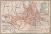 ZAGREB (AGRAM) antique town city plan grada. Croatia karta. BAEDEKER 1896 map
