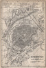 SIBIU (HERMANNSTADT) antique town city planul orasului. Romania harta 1896 map