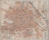 VIENNA WIEN antique town city plan stadtplan. Austria Österreich karte 1905 map
