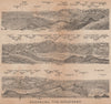 PANORAMA VOM SCHAFBERG, Salzkammergut. Austria Österreich karte 1905 old map