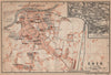 EGER antique town city plan. Erlau Jagier Jager. Hungary terkep 1905 old map