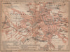 LVIV (LEMBERG LWOW LVOV) antique town city plan. Ukraine. BAEDEKER 1905 map