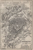 SIBIU (HERMANNSTADT) antique town city planul orasului. Romania harta 1905 map