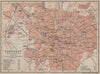 BUCHAREST / BUCURESTI antique town city planul orasului. Romania harta 1905 map