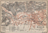BADEN BEI WIEN /nr Vienna town city plan stadtplan. Austria Österreich 1929 map