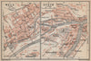 WELS & STEYR town city plans stadtplan. Austria Österreich karte 1929 old map