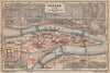 PASSAU town city plan stadtplan. Inn Donau/Danube. Germany Deutschland 1929 map