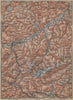 ZILLERTHAL/PUSTERTHAL. Igls Mayrhofen Söll Gerlos Oberau Brixen Fügen 1929 map