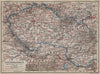 CZECHOSLOVAKIA (WESTERN PORTION). Bohemia Moravia. Czech Republic mapa 1929