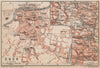 EGER vintage town city plan. Erlau Jagier Jager. Hungary terkep 1929 old map