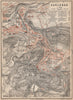 KARLOVY VARY town city plan mesta. Carlsbad Karlsbad. Czech Republic 1929 map
