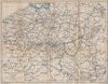 BELGIUM BELGIQUE BELGIE General map. Provinces carte. BAEDEKER 1897 old