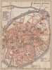 BRUGES BRUGGE antique town city plan. Belgium carte. BAEDEKER 1897 old map