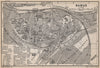 NAMUR NAMEN NAMEUR antique town city plan. Belgium carte. BAEDEKER 1897 map