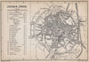 LEUVEN LOUVAIN LÖWEN antique town city plan. Belgium carte. BAEDEKER 1897 map