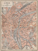 LIEGE LIÈGE LUIK antique town city plan. Belgium carte. BAEDEKER 1897 old map