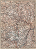 THE GRAND-DUCHY OF LUXEMBURG LUXEMBOURG topo-map carte. BAEDEKER 1897 old