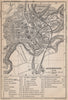 LUXEMBURG LUXEMBOURG antique town city plan carte. BAEDEKER 1897 old map