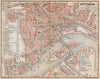 ROTTERDAM antique town city stadsplan. Netherlands kaart. BAEDEKER 1897 map