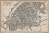 GRONINGEN antique town city stadsplan. Netherlands kaart. BAEDEKER 1897 map