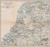 HOLLAND NEDERLAND PAYS-BAS General map. Netherlands kaart. BAEDEKER 1897