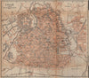 LILLE antique town city plan de la ville. Nord. France carte. BAEDEKER 1901 map