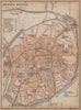 BRUGES BRUGGE antique town city plan. Belgium carte. BAEDEKER 1901 old map