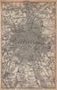 BRUSSELS BRUXELLES BRUSSEL environs plan. Belgium carte. BAEDEKER 1901 old map