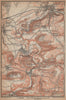 ROCHEFORT & HAN-SUR-LESSE environs. Auffe Belvaux Eprave. Belgium 1901 old map