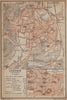 LEUVEN LOUVAIN LÖWEN antique town city plan. Belgium carte. BAEDEKER 1901 map