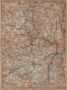 THE GRAND-DUCHY OF LUXEMBURG LUXEMBOURG topo-map carte. BAEDEKER 1901 old