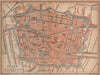 LEIDEN LEYDEN antique town city stadsplan. Netherlands kaart. BAEDEKER 1901 map