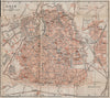 LILLE antique town city plan de la ville. Nord. France carte. BAEDEKER 1905 map