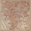 UTRECHT antique town city stadsplan. Netherlands kaart. BAEDEKER 1905 old map