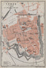 IEPER YPRES antique town city plan. Belgium carte. BAEDEKER 1910 old map