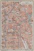 GHENT GENT GAND antique town centre. City plan. Belgium carte 1910 old map