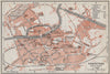 KORTRIJK COURTRAI antique town city plan. Belgium carte. BAEDEKER 1910 old map