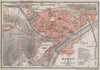 NAMUR NAMEN NAMEUR antique town city plan. Belgium carte. BAEDEKER 1910 map