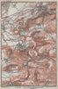 ROCHEFORT & HAN-SUR-LESSE environs. Auffe Belvaux Eprave. Belgium 1910 old map