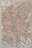 LIEGE LIÈGE LUIK antique town city plan. Belgium carte. BAEDEKER 1910 old map
