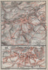 SPA ENVIRONS. Creppe. Belgium carte. BAEDEKER 1910 old antique map plan chart