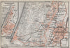 HAARLEM & ZANDVOORT environs/town city stadsplan. Netherlands kaart 1910 map