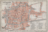 LEEUWARDEN antique town city stadsplan. Netherlands kaart. BAEDEKER 1910 map