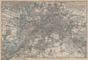 BERLIN & environs umgebung. Spandau Rixdorf Lichtenberg Zehlendorf 1910 map