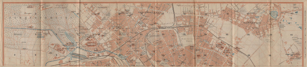 BERLIN NORTH town city stadtplan. Gesundbrunnen Wedding Weissensee 1910 map