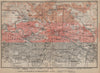 BERLIN KEY MAP vintage town city stadtplan karte. BAEDEKER 1923 old