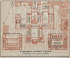 Natural History MUSEUM für NATURKUNDE, Berlin. Floor plan karte 1923 old map