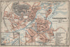 BRANDENBURG AN DER HAVEL vintage town city stadtplan. Berlin karte 1923 map
