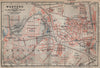 WESTEND vintage town city stadtplan. Berlin. Grunewald karte. BAEDEKER 1923 map