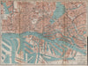 HAMBURG & ALTONA town city stadtplan St Pauli St Georg Freihafengebiet 1913 map